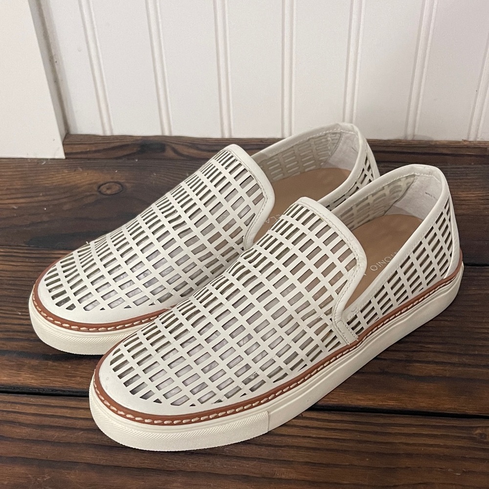 New Antonio Melani White Breezy Slip-On Shoes